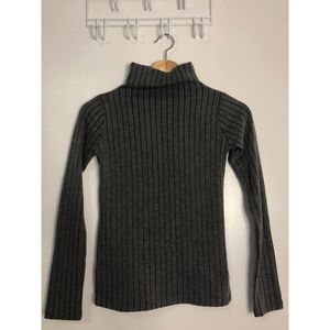 Dynamite Gray Striped Turtleneck